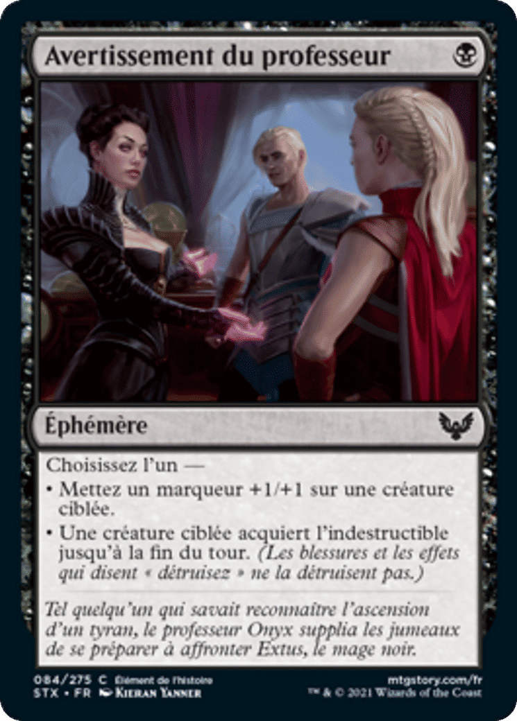 Avertissement du professeur — Strixhaven: School of Mages — Magic: The Gathering
