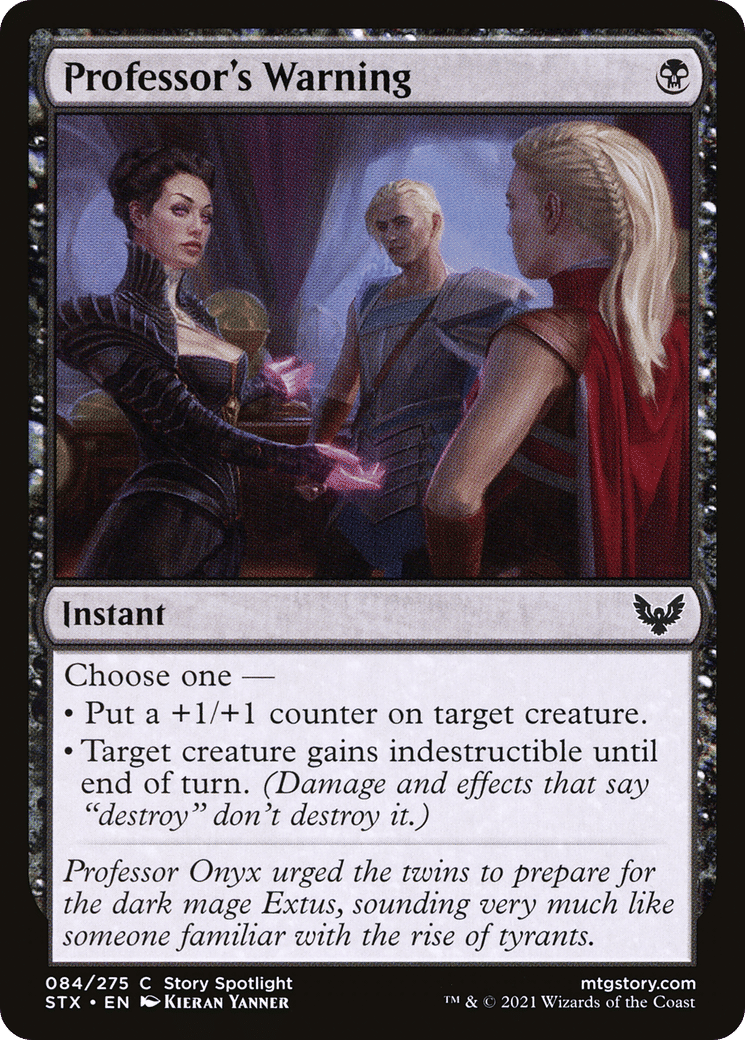 Professor's Warning — Strixhaven: School of Mages — Magic: The Gathering