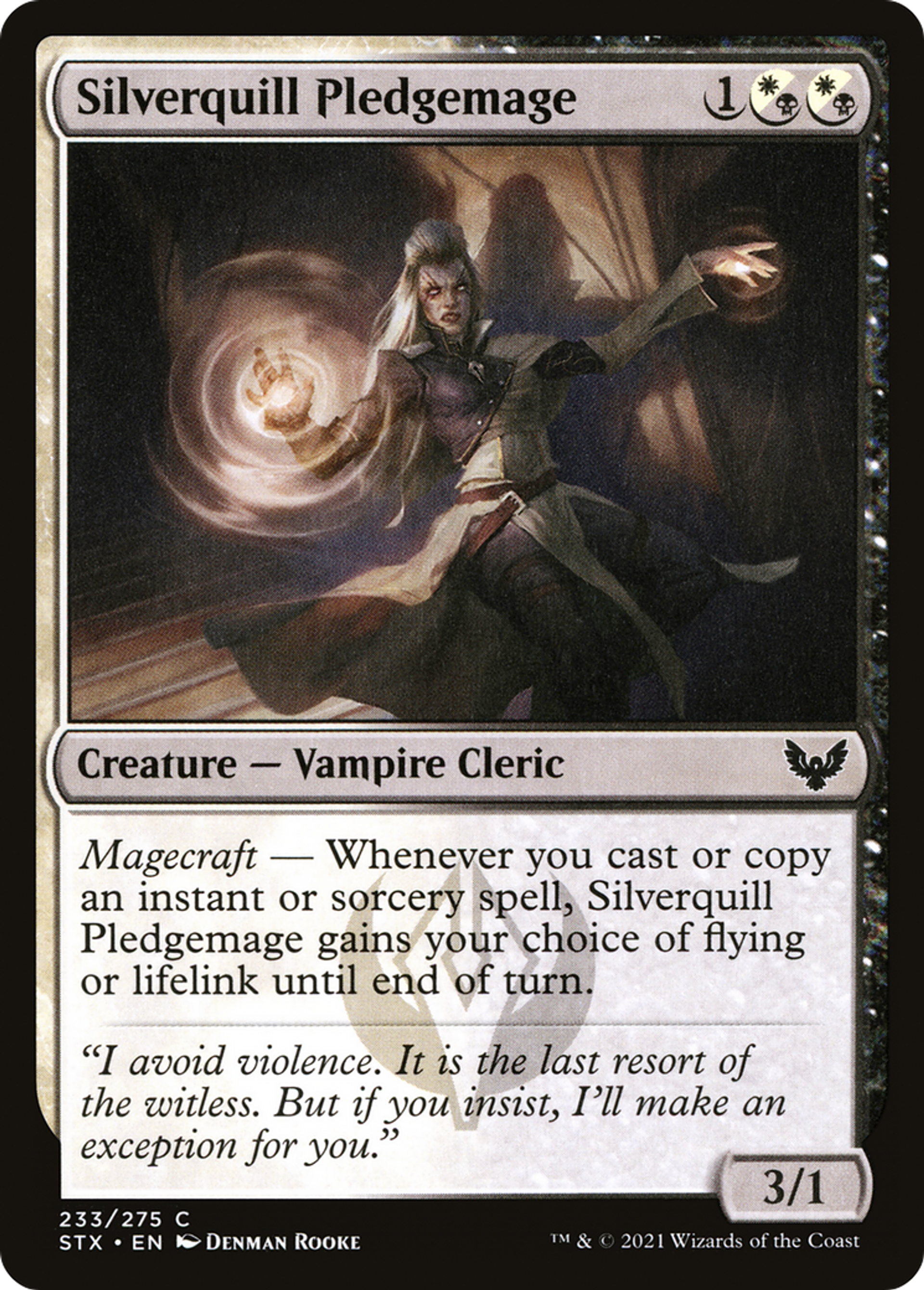 Silverquill Pledgemage — Strixhaven: School of Mages — Magic: The Gathering