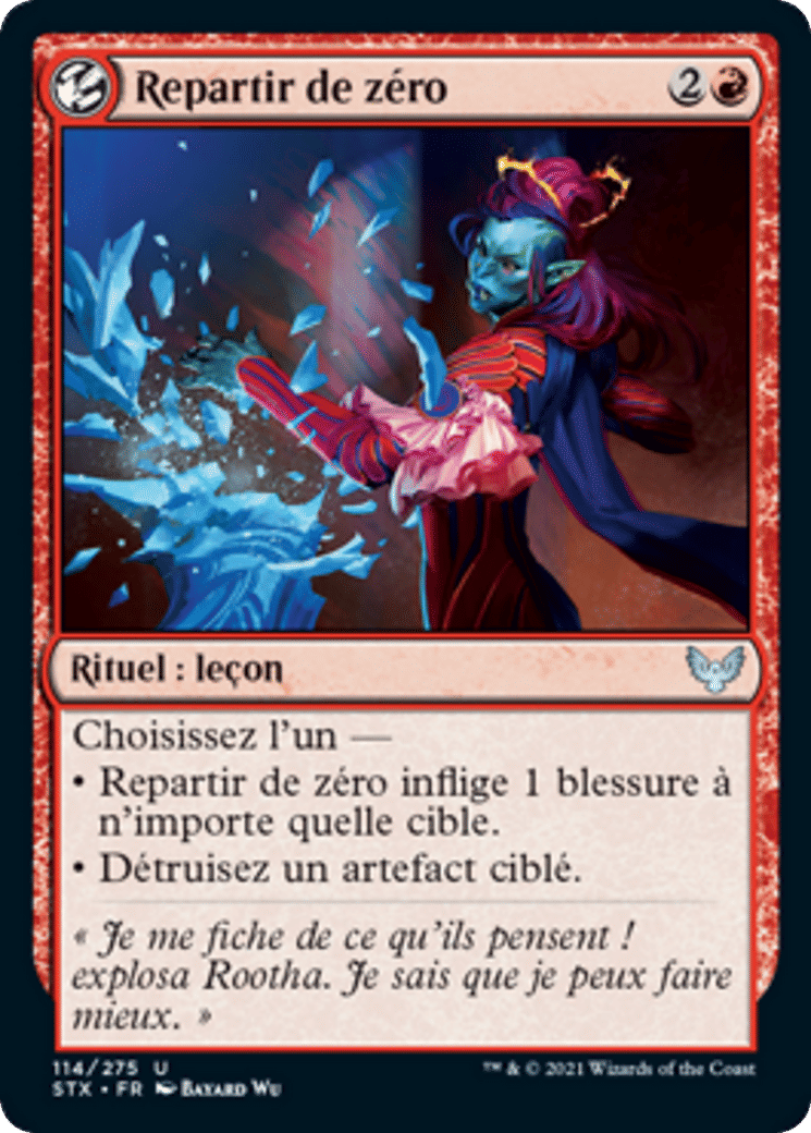 Repartir de zéro — Strixhaven: School of Mages — Magic: The Gathering