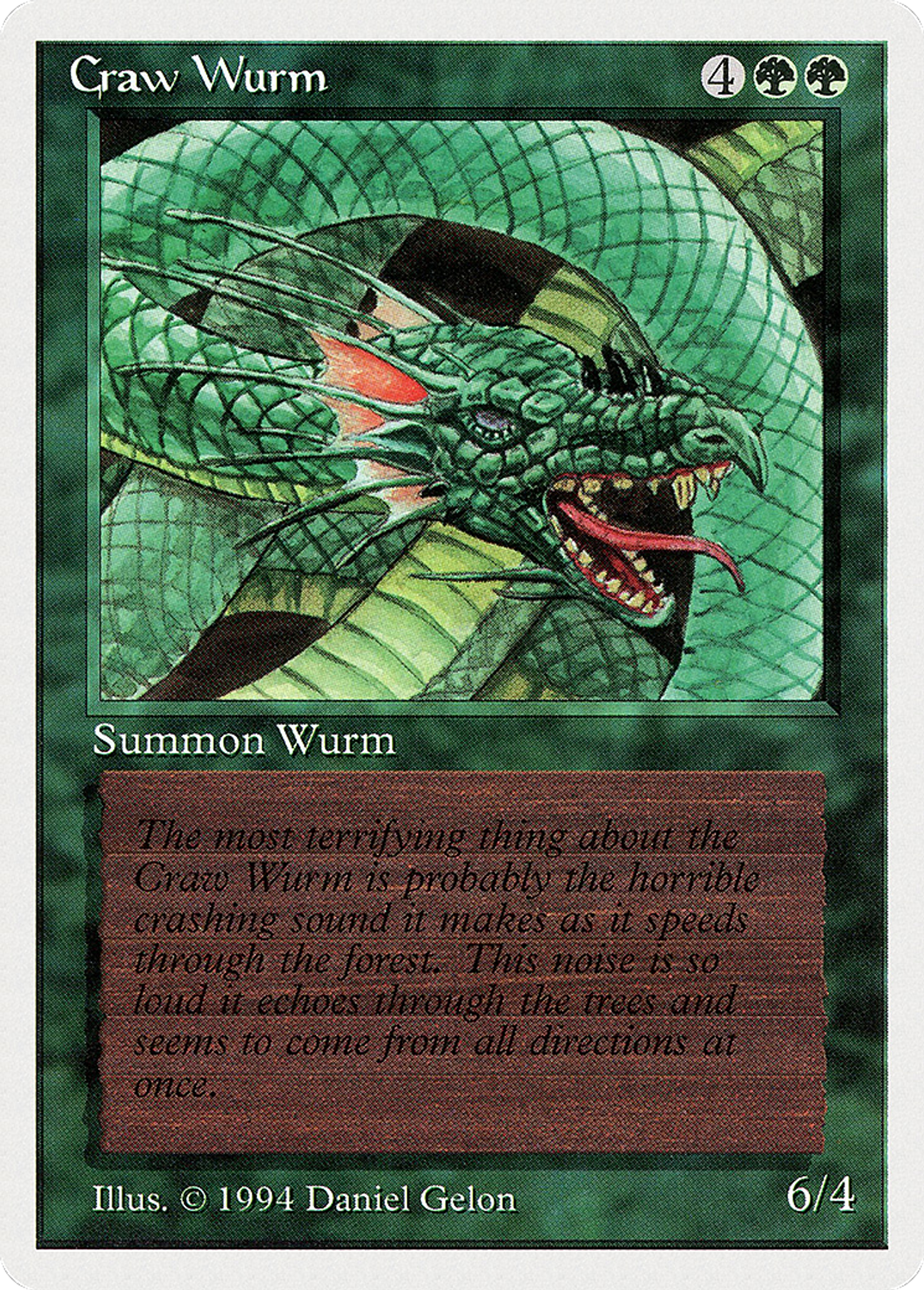 Craw Wurm — Summer Magic / Edgar — Magic: The Gathering