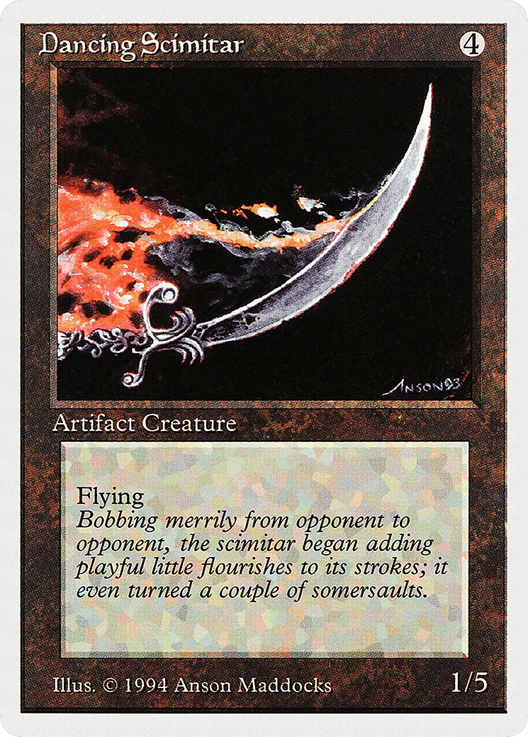 Dancing Scimitar — Summer Magic / Edgar — Magic: The Gathering