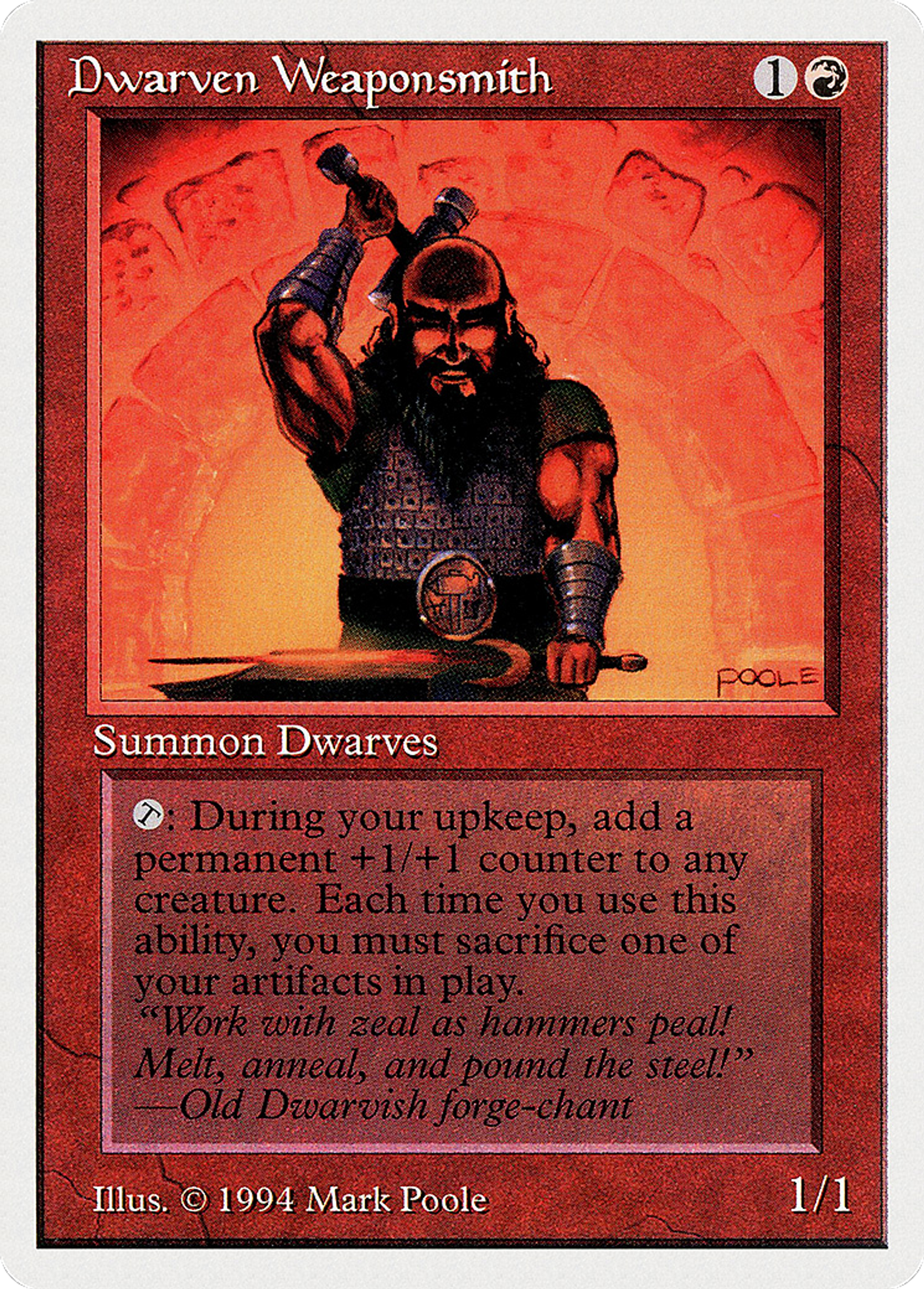 Dwarven Weaponsmith — Summer Magic / Edgar — Magic: The Gathering