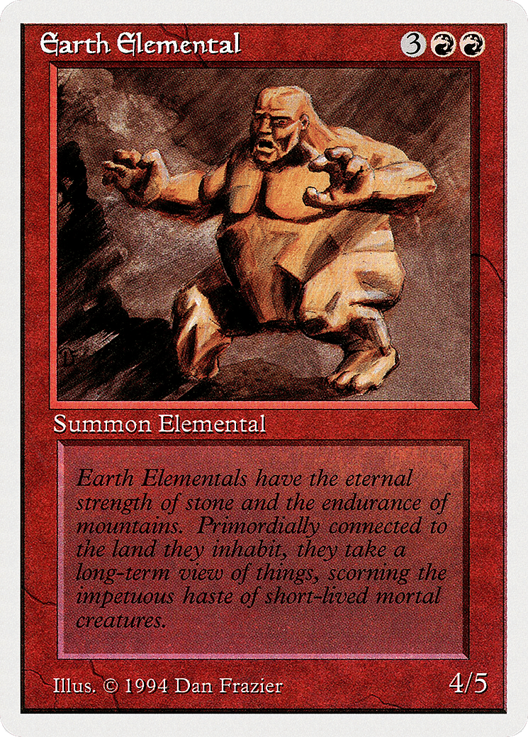 Earth Elemental — Summer Magic / Edgar — Magic: The Gathering