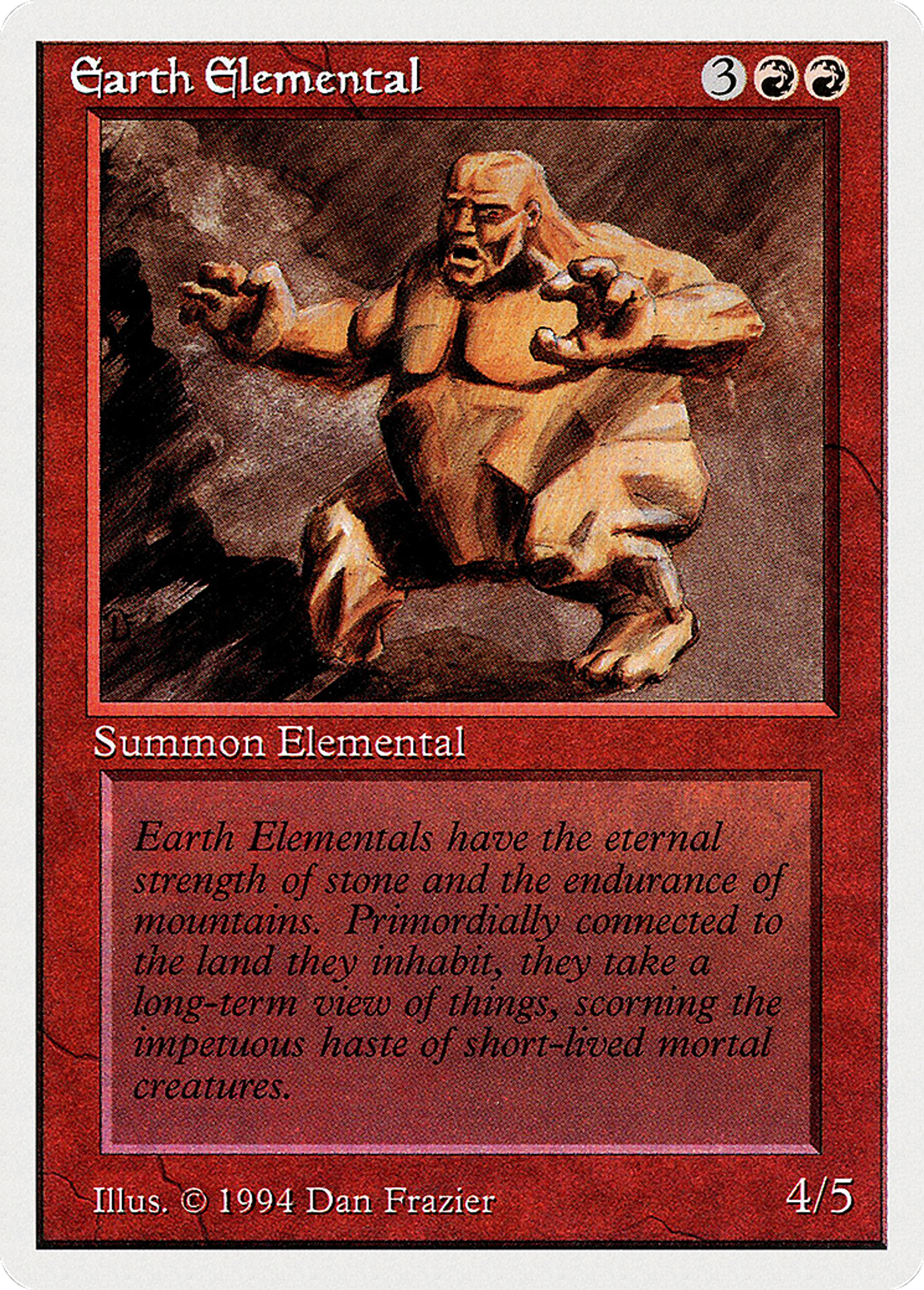 Earth Elemental — Summer Magic / Edgar — Magic: The Gathering