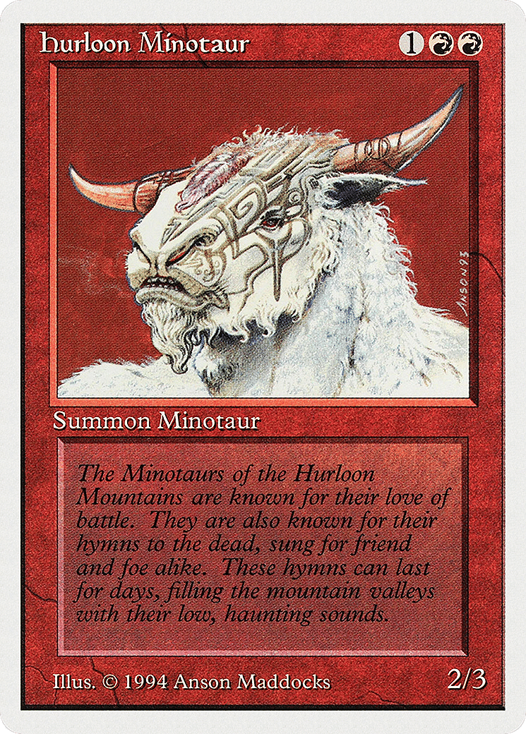 Hurloon Minotaur — Summer Magic / Edgar — Magic: The Gathering