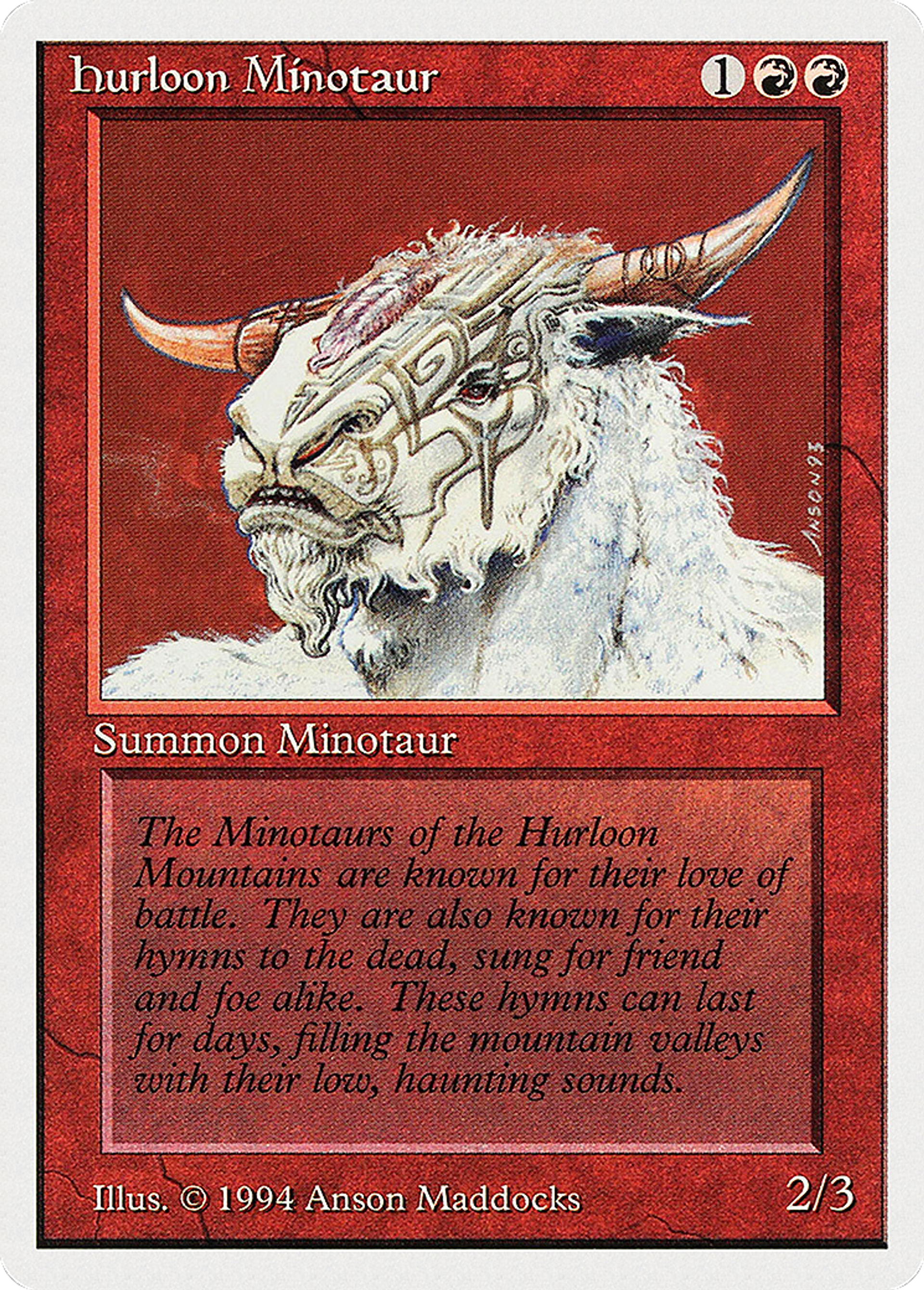 Hurloon Minotaur — Summer Magic / Edgar — Magic: The Gathering
