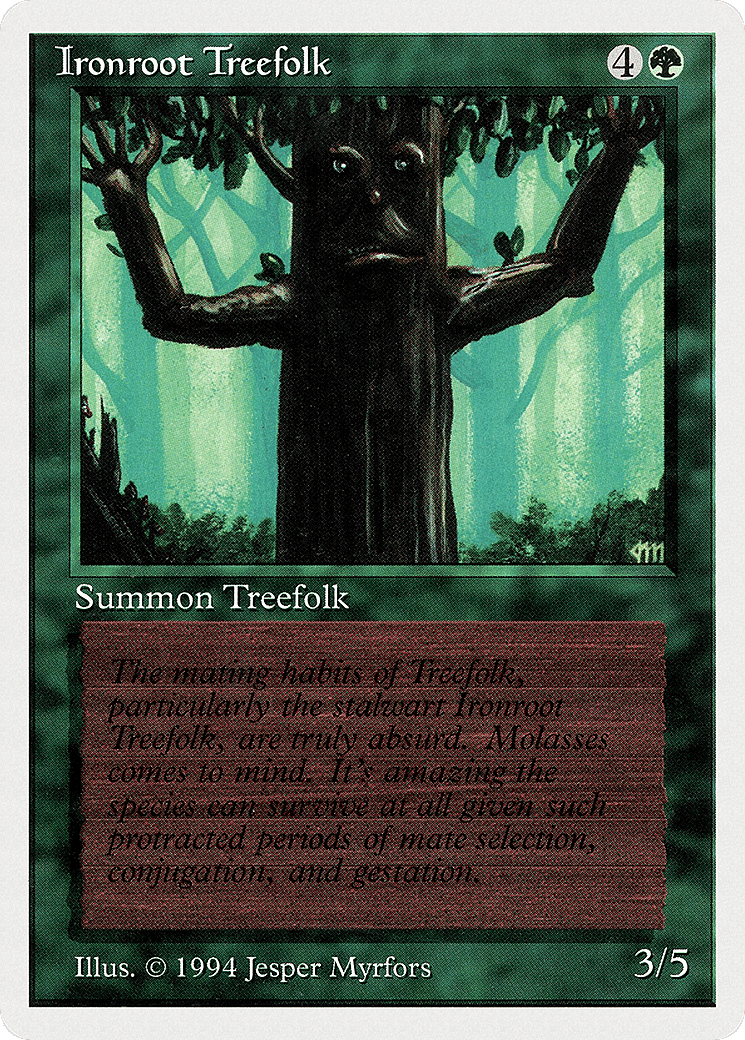 Ironroot Treefolk — Summer Magic / Edgar — Magic: The Gathering