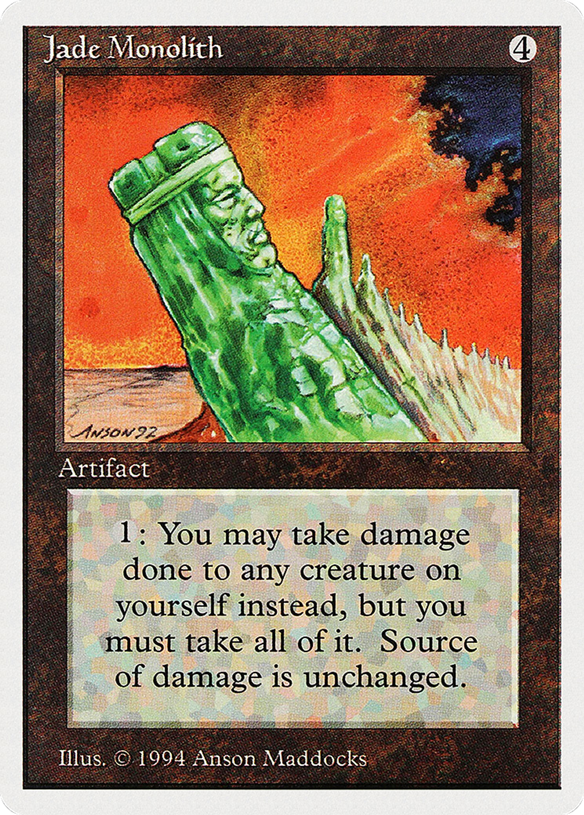 Monolithe de jade — Summer Magic / Edgar — Magic: The Gathering