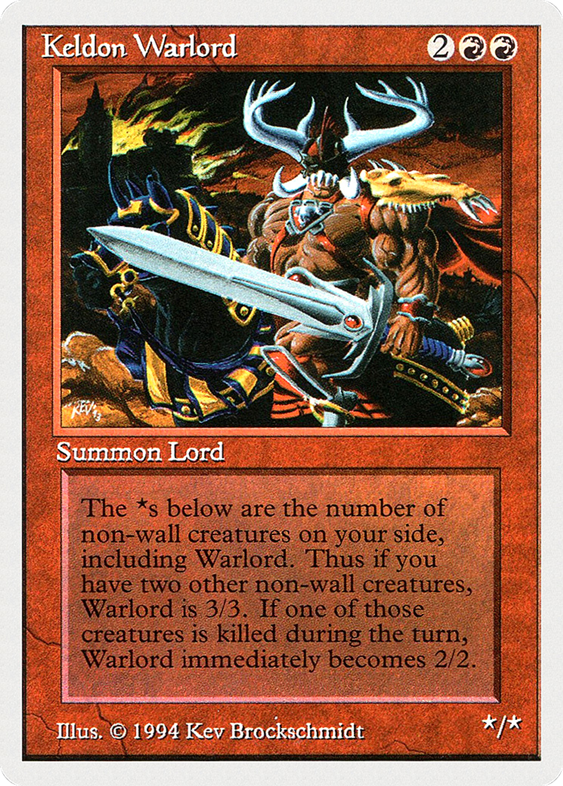 Keldon Warlord — Summer Magic / Edgar — Magic: The Gathering