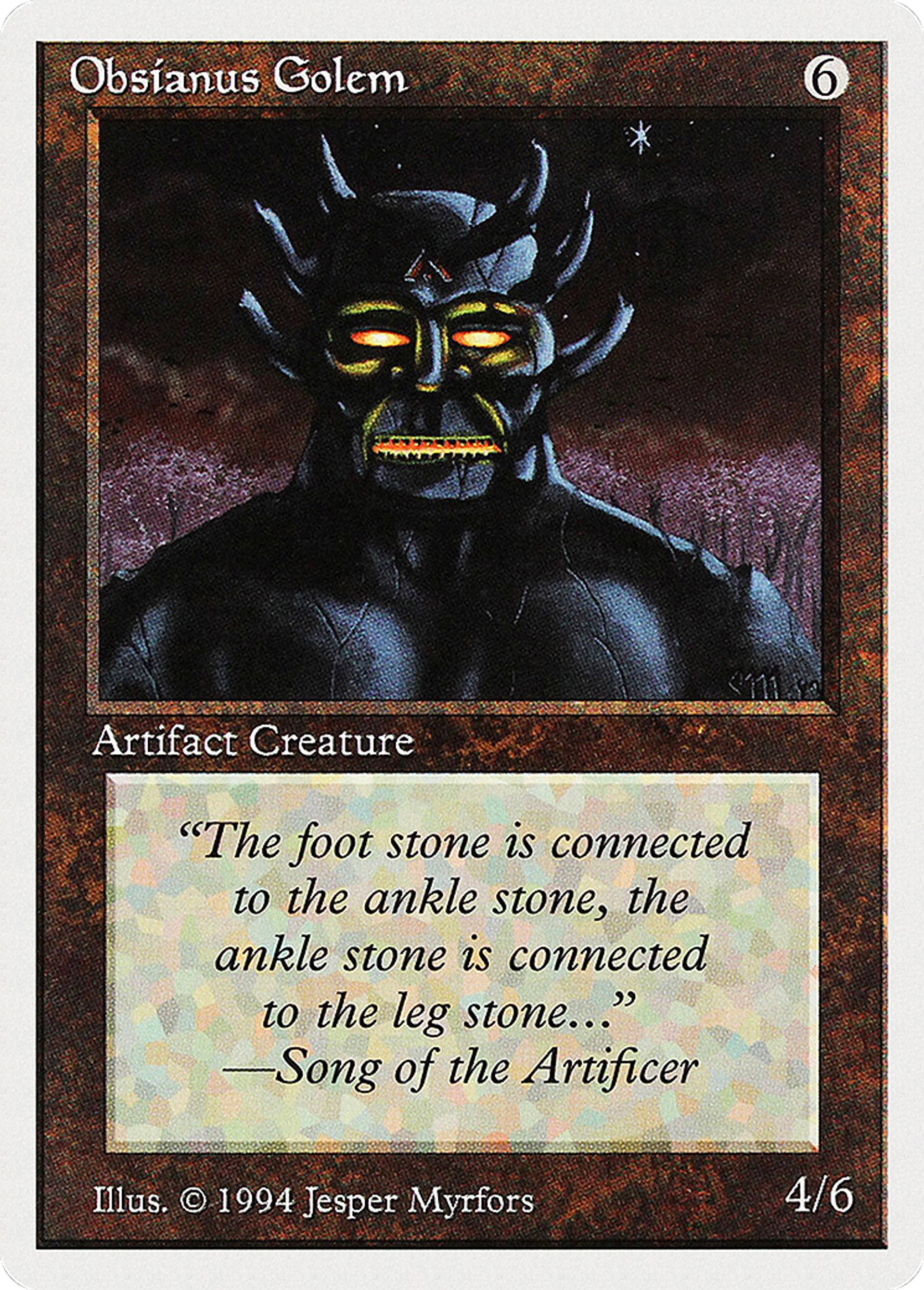 Golem d'obsianite — Summer Magic / Edgar — Magic: The Gathering