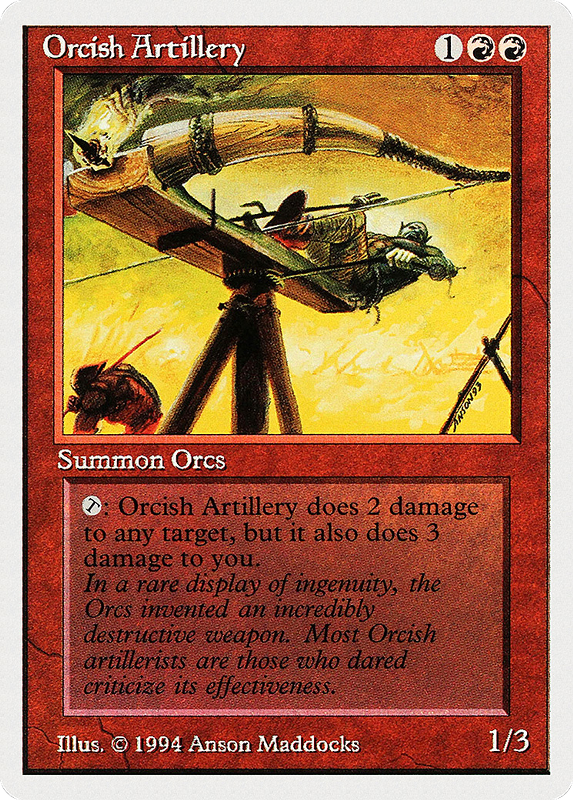 Orcish Artillery — Summer Magic / Edgar — Magic: The Gathering