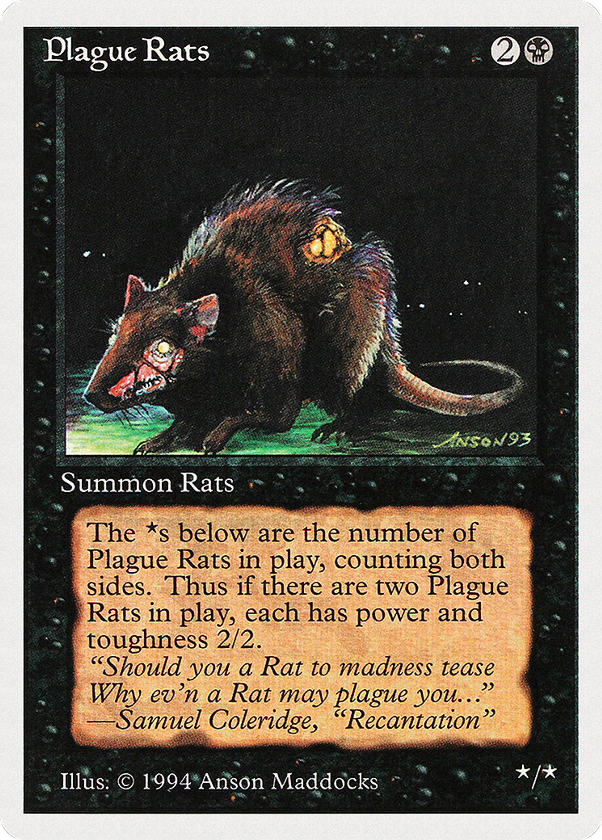 Plague Rats — Summer Magic / Edgar — Magic: The Gathering