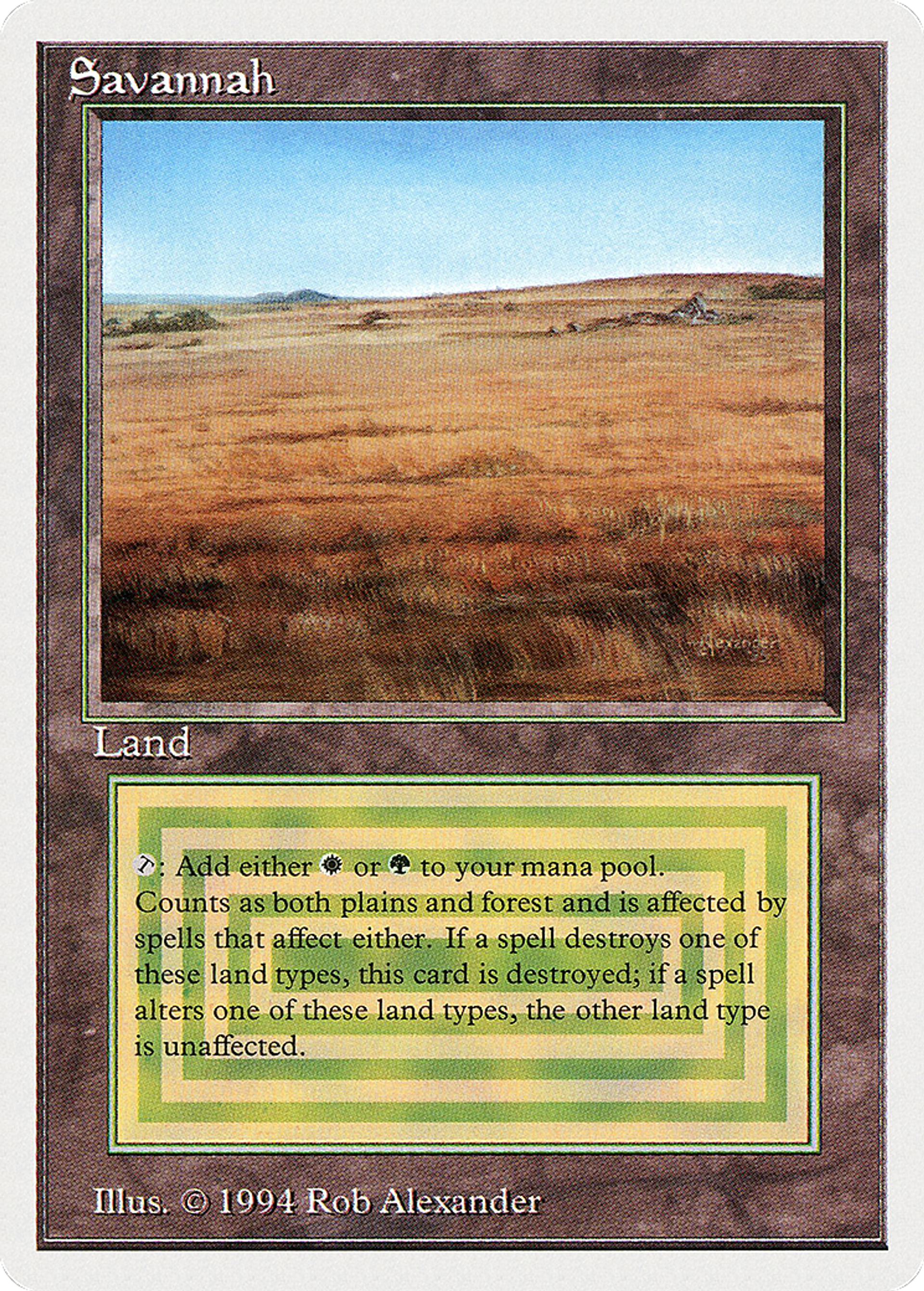 Savane — Summer Magic / Edgar — Magic: The Gathering