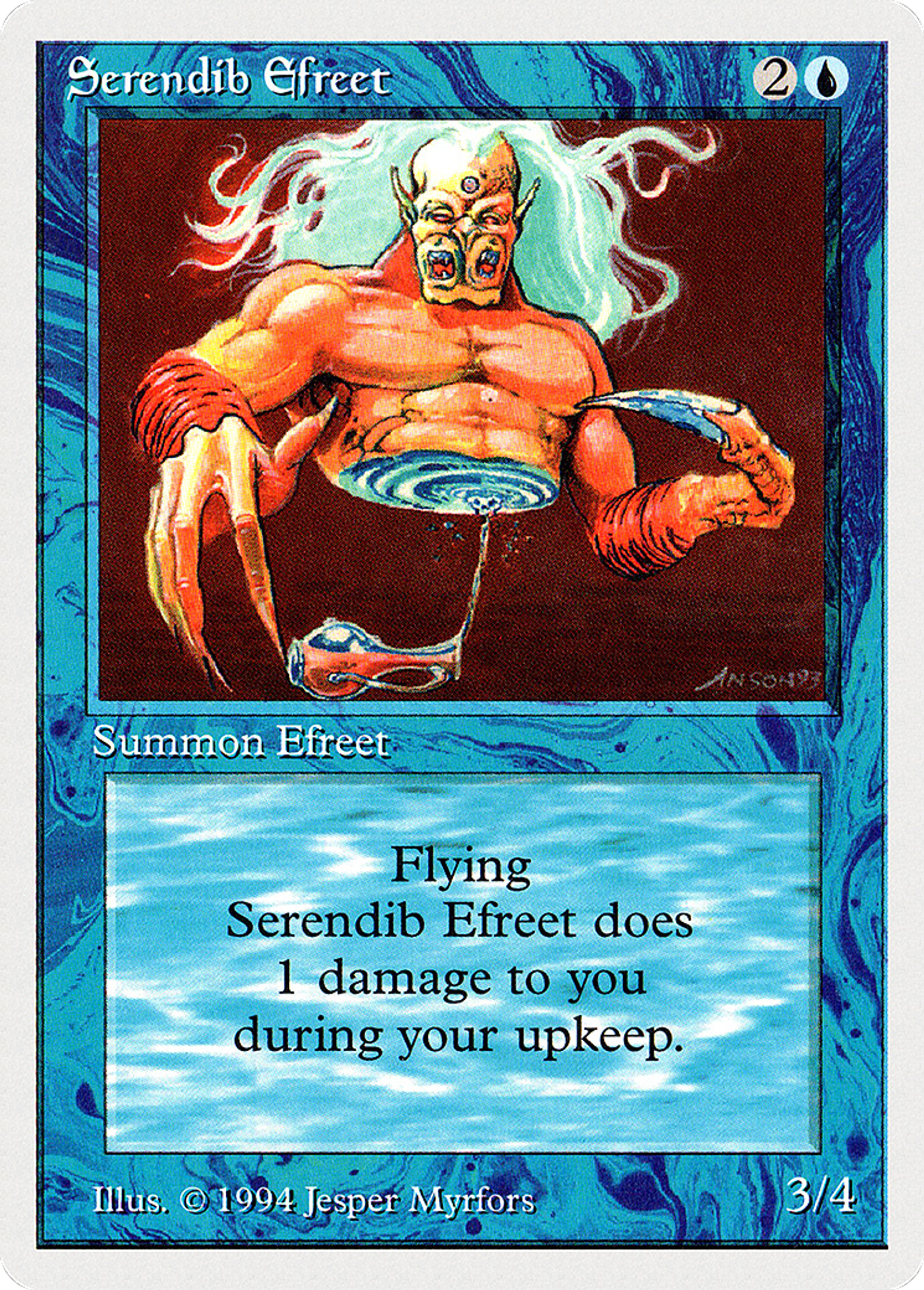 Serendib Efreet — Summer Magic / Edgar — Magic: The Gathering
