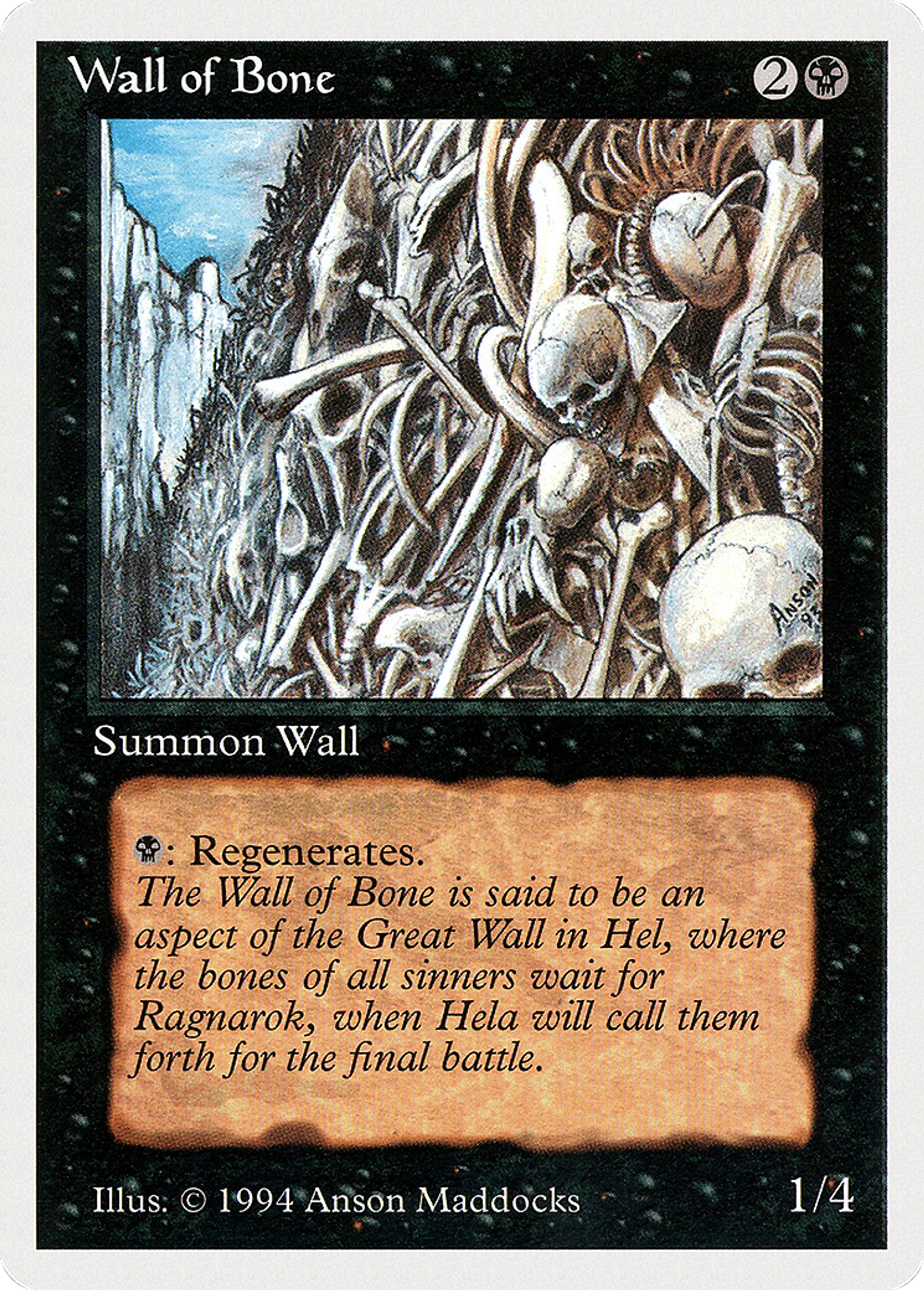 Wall of Bone — Summer Magic / Edgar — Magic: The Gathering