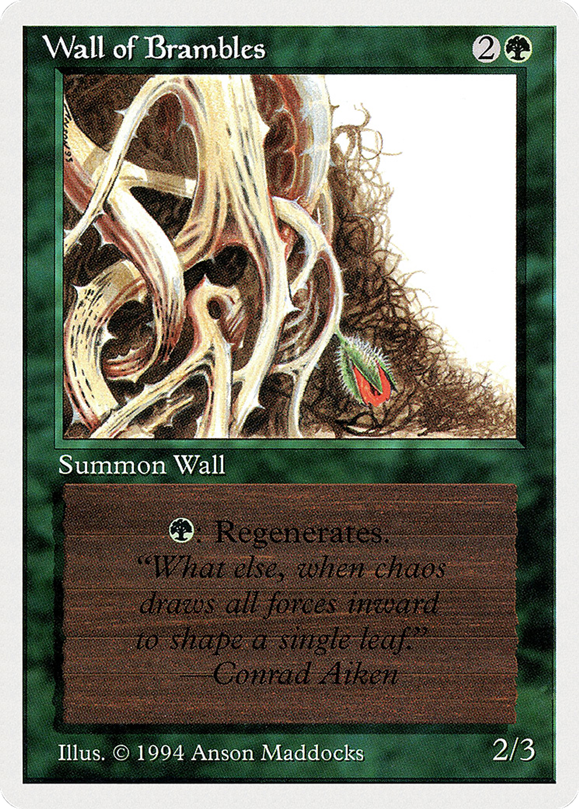 Mur de ronces — Summer Magic / Edgar — Magic: The Gathering
