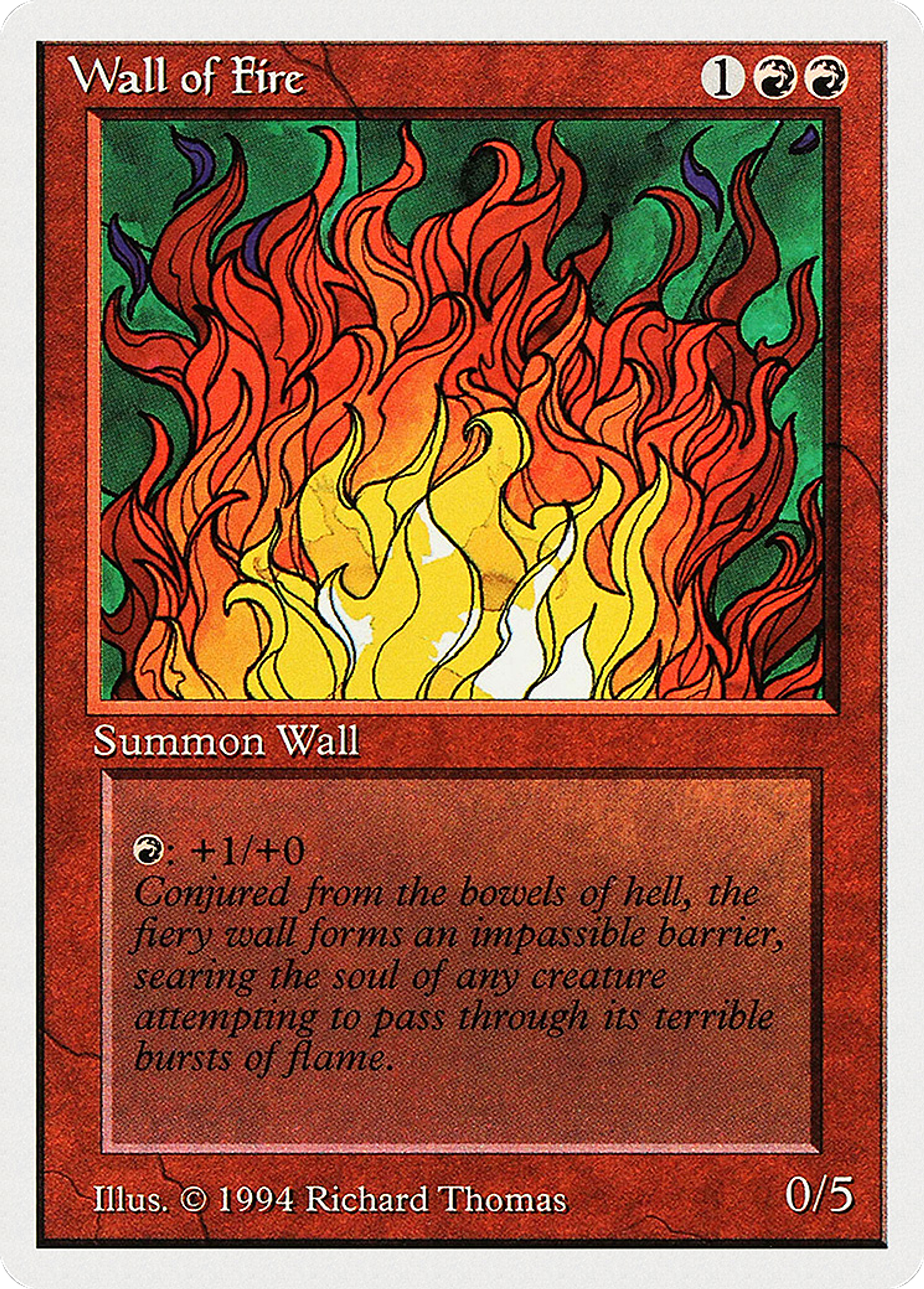 Wall of Fire — Summer Magic / Edgar — Magic: The Gathering