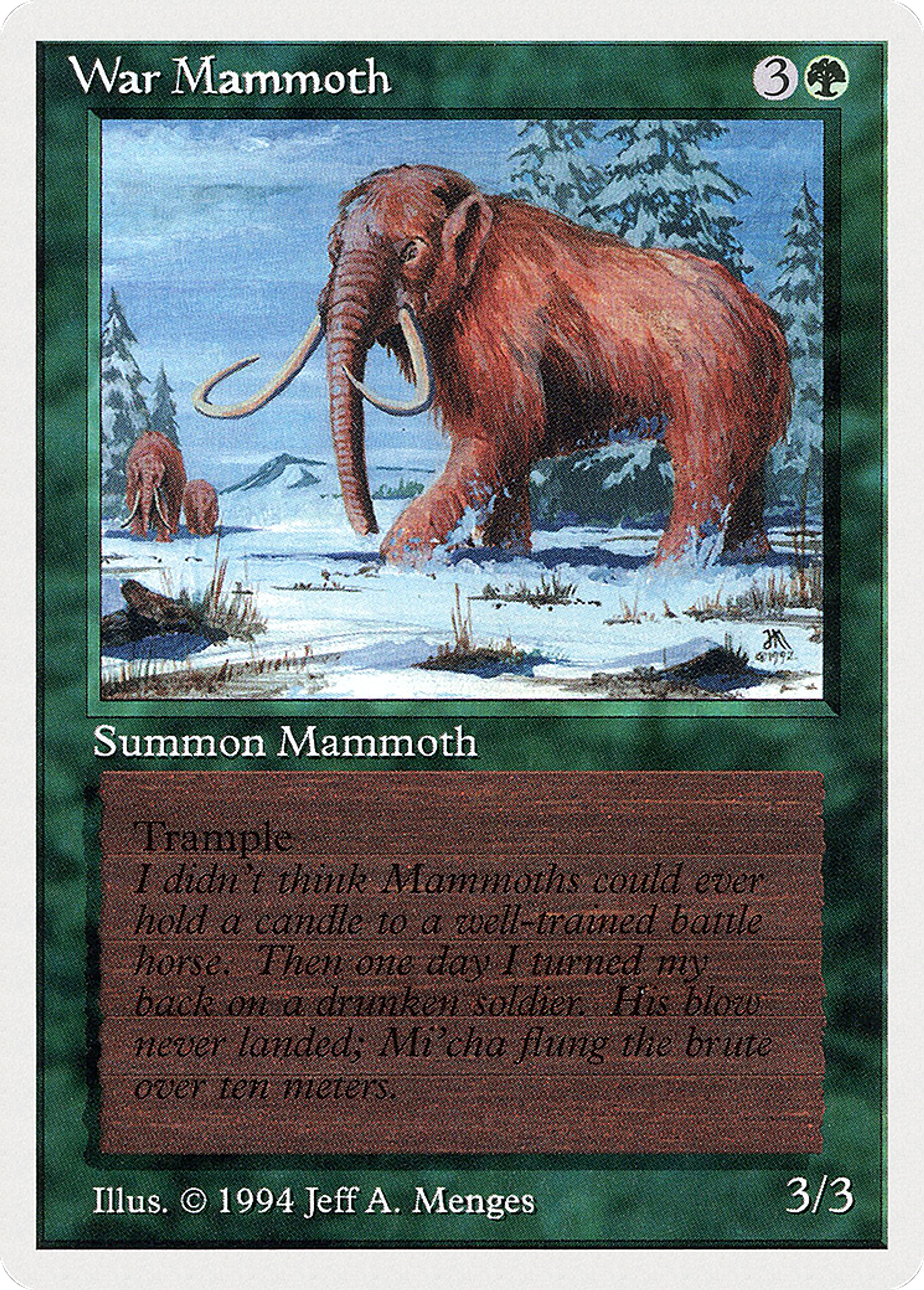 Mammouth de guerre — Summer Magic / Edgar — Magic: The Gathering