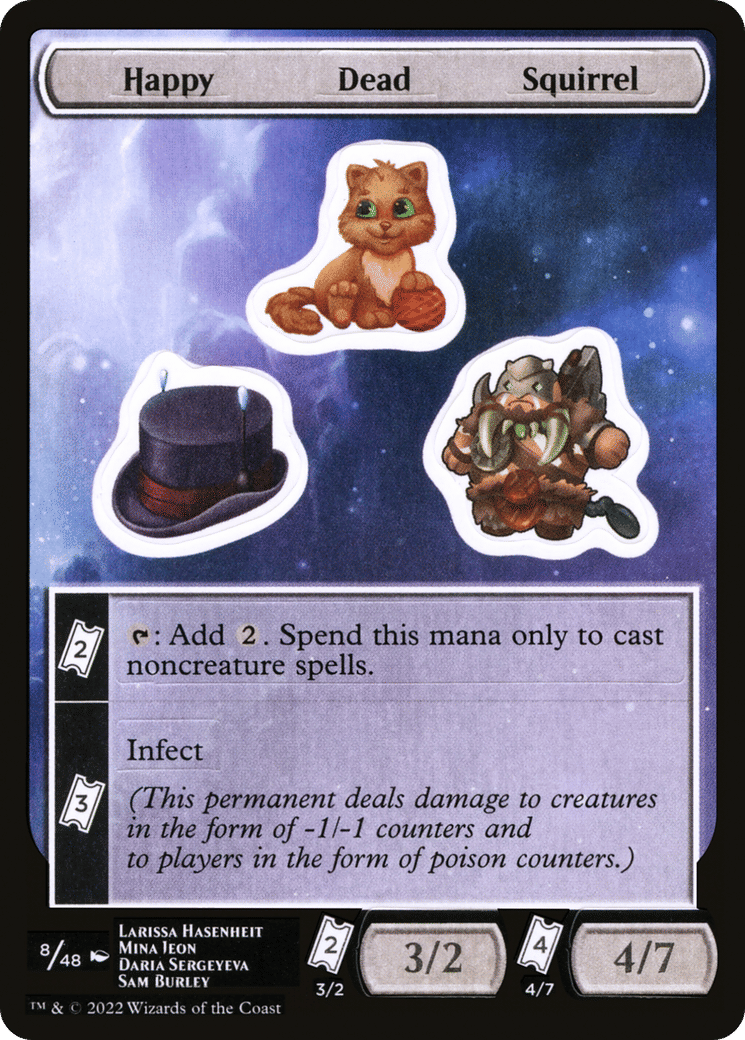 Happy Dead Squirrel — Unfinity Sticker Sheets — Magic: The Gathering