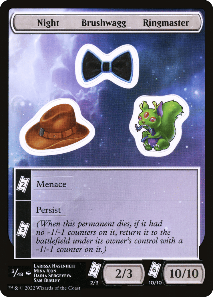 Night Brushwagg Ringmaster — Unfinity Sticker Sheets — Magic: The Gathering