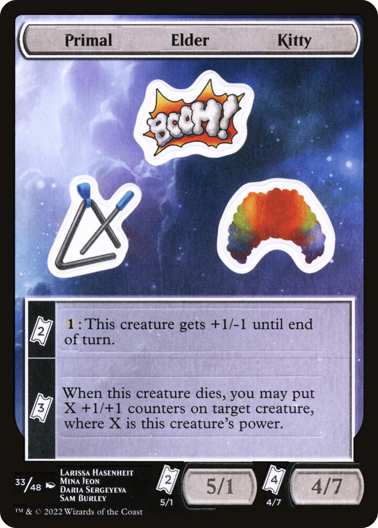 Primal Elder Kitty — Unfinity Sticker Sheets — Magic: The Gathering