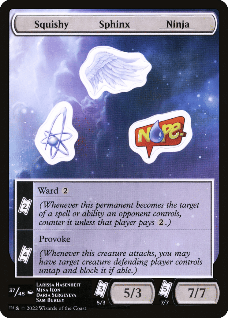Squishy Sphinx Ninja — Unfinity Sticker Sheets — Magic: The Gathering