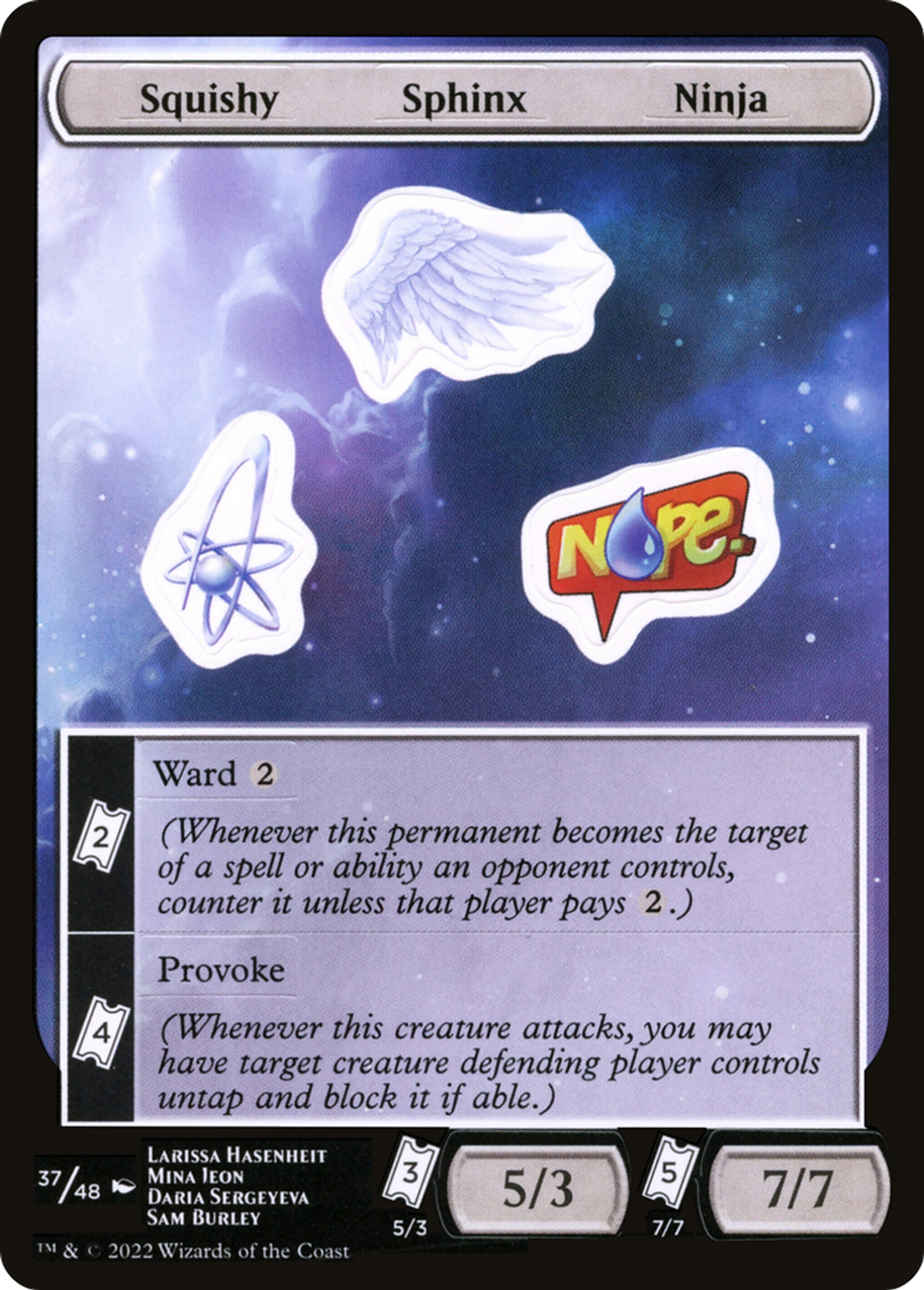 Squishy Sphinx Ninja — Unfinity Sticker Sheets — Magic: The Gathering
