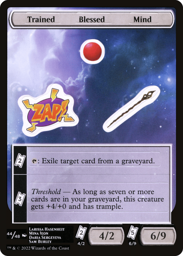 Trained Blessed Mind — Unfinity Sticker Sheets — Magic: The Gathering