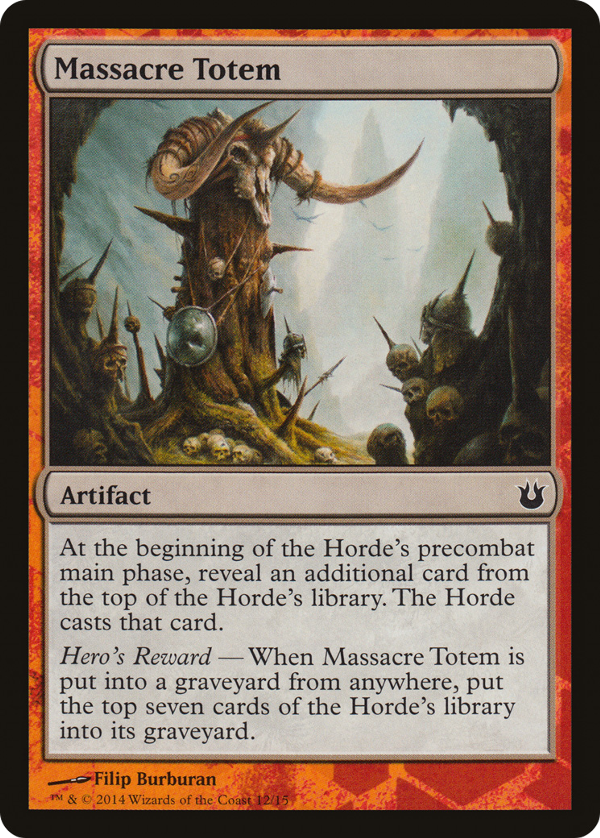 Massacre Totem — Battle the Horde — Magic: The Gathering