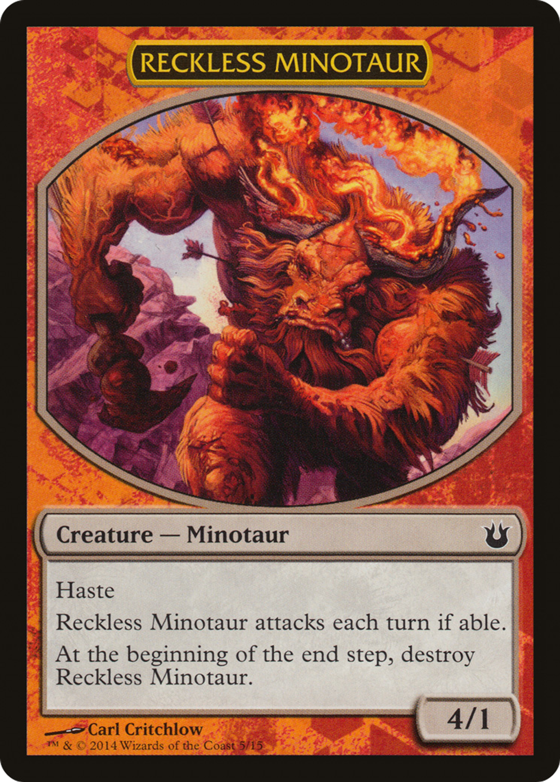 Reckless Minotaur — Battle the Horde — Magic: The Gathering
