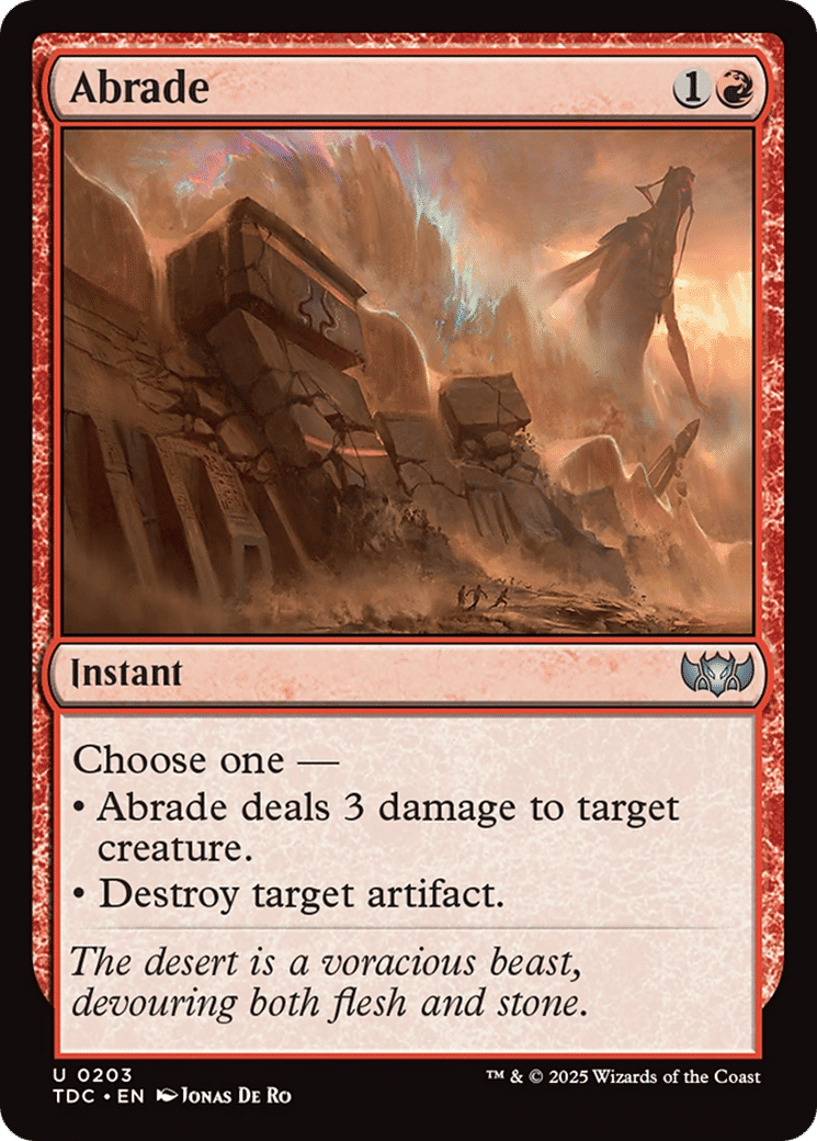Abrade — Tarkir: Dragonstorm Commander — Magic: The Gathering