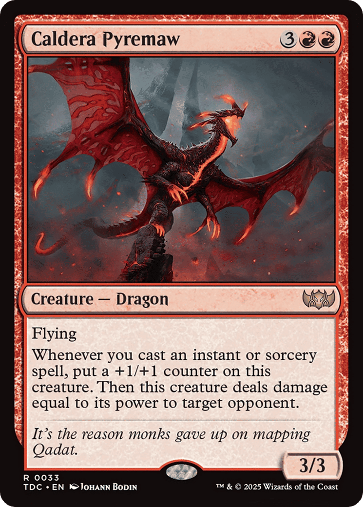 Caldera Pyremaw — Tarkir: Dragonstorm Commander — Magic: The Gathering