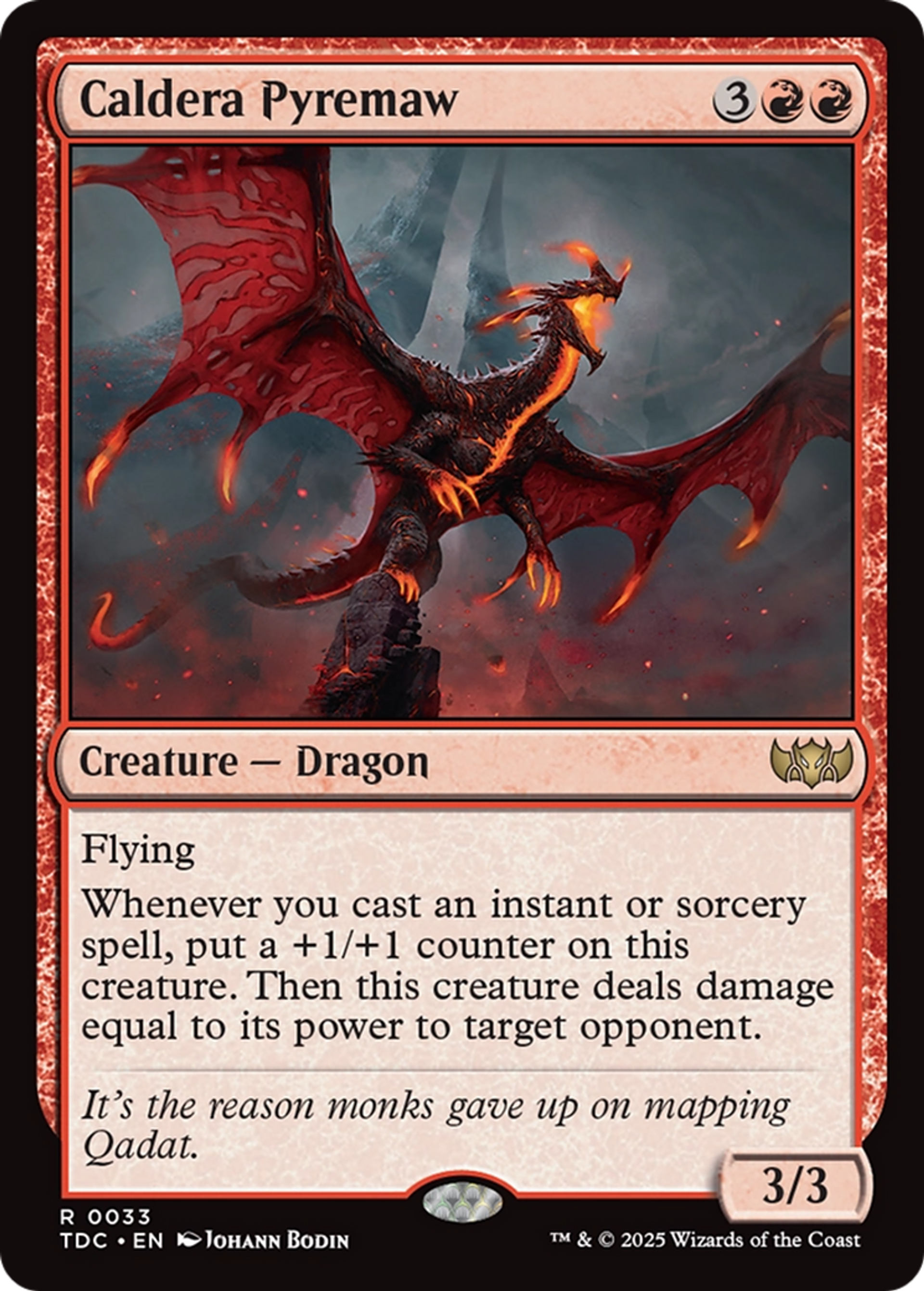 Caldera Pyremaw — Tarkir: Dragonstorm Commander — Magic: The Gathering