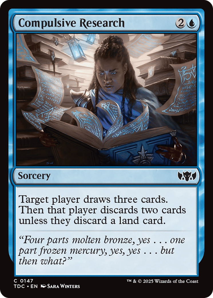 Compulsive Research — Tarkir: Dragonstorm Commander — Magic: The Gathering