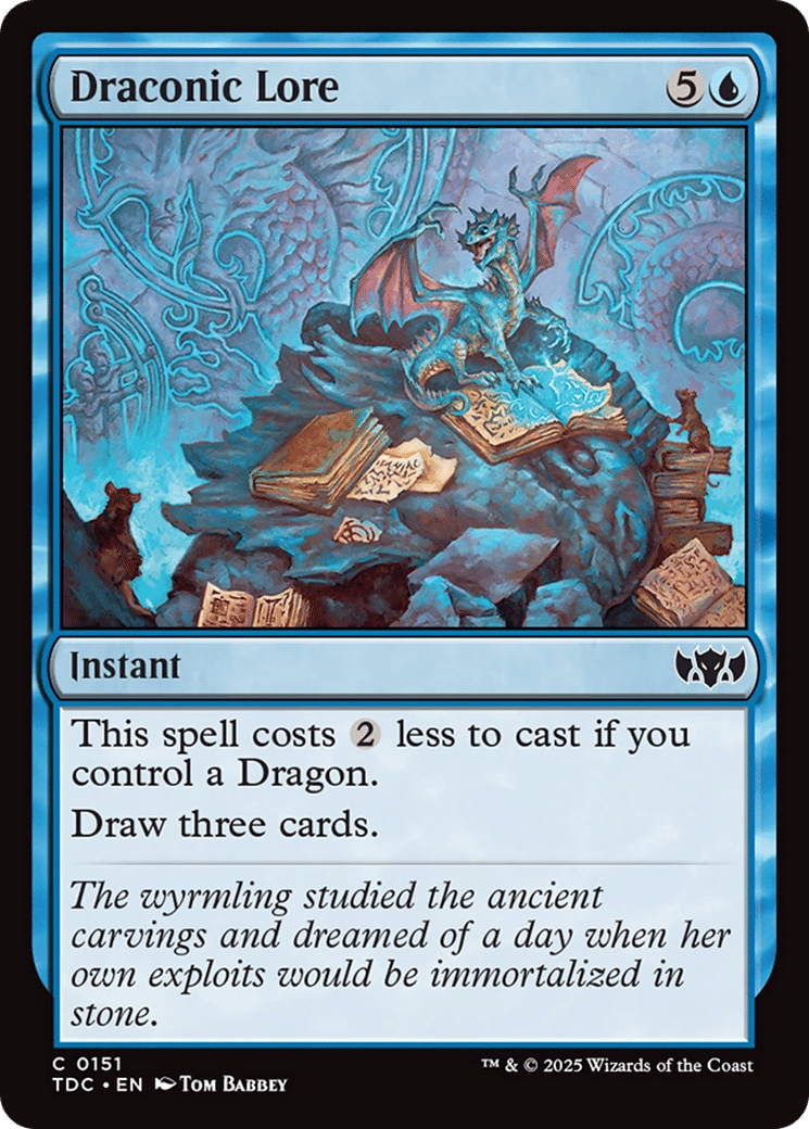 Draconic Lore — Tarkir: Dragonstorm Commander — Magic: The Gathering