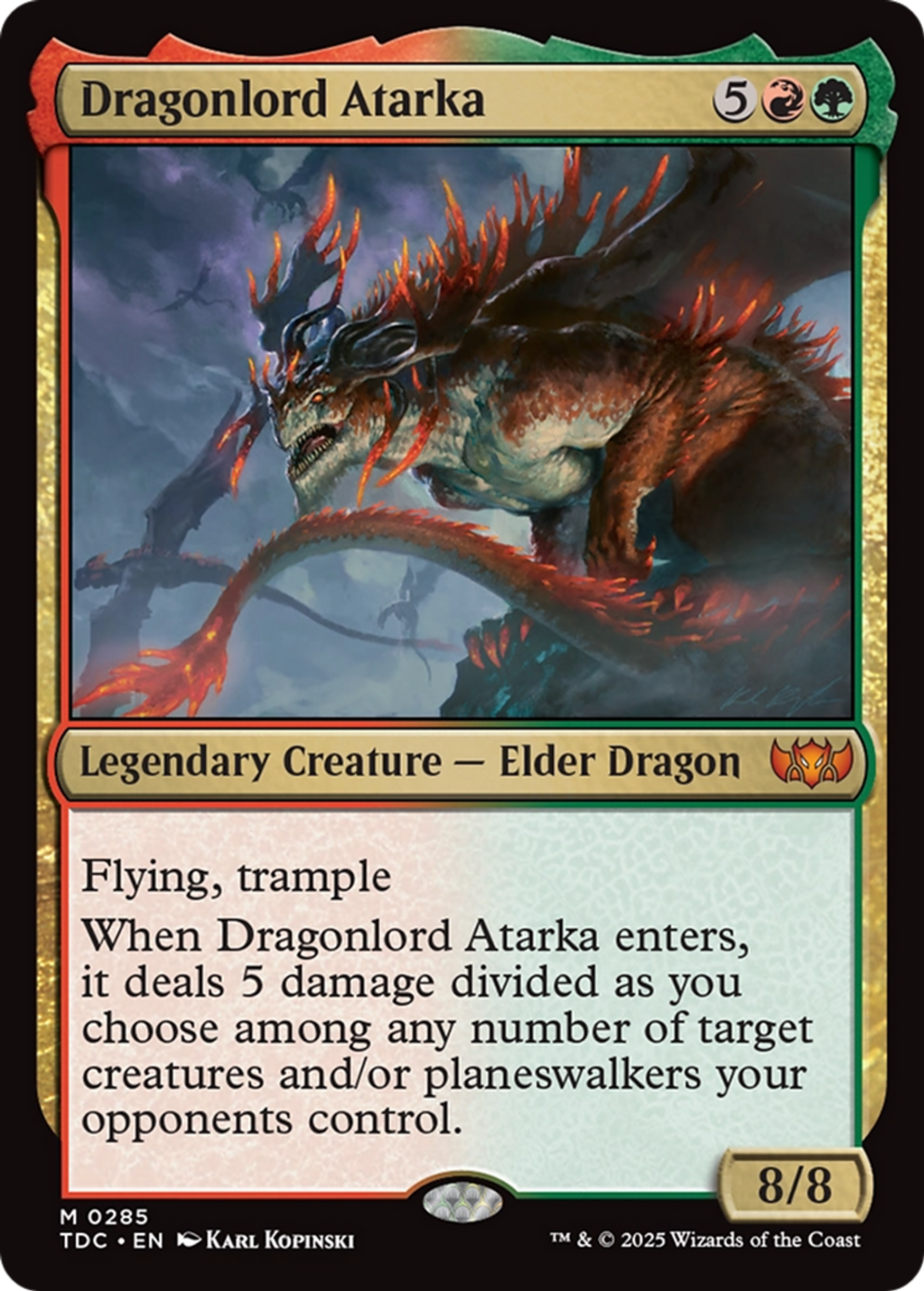 Atarka, seigneur-dragon — Tarkir: Dragonstorm Commander — Magic: The Gathering