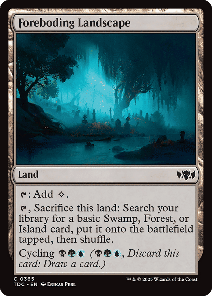Foreboding Landscape — Tarkir: Dragonstorm Commander — Magic: The Gathering