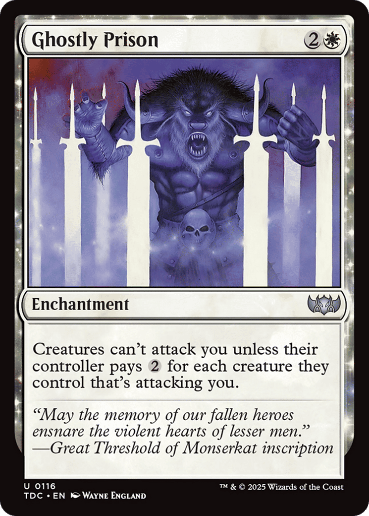 Ghostly Prison — Tarkir: Dragonstorm Commander — Magic: The Gathering
