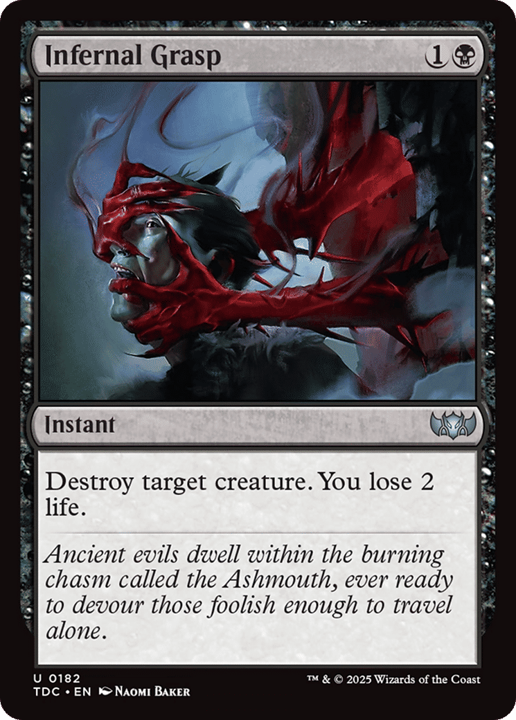Infernal Grasp — Tarkir: Dragonstorm Commander — Magic: The Gathering