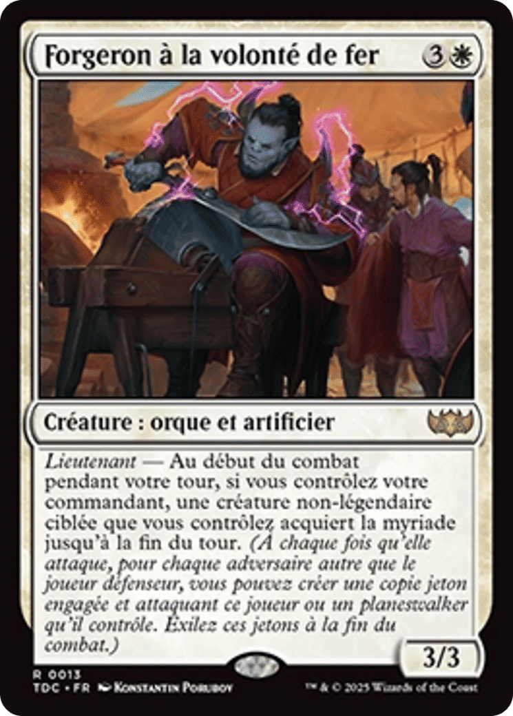 Forgeron à la volonté de fer — Tarkir: Dragonstorm Commander — Magic: The Gathering