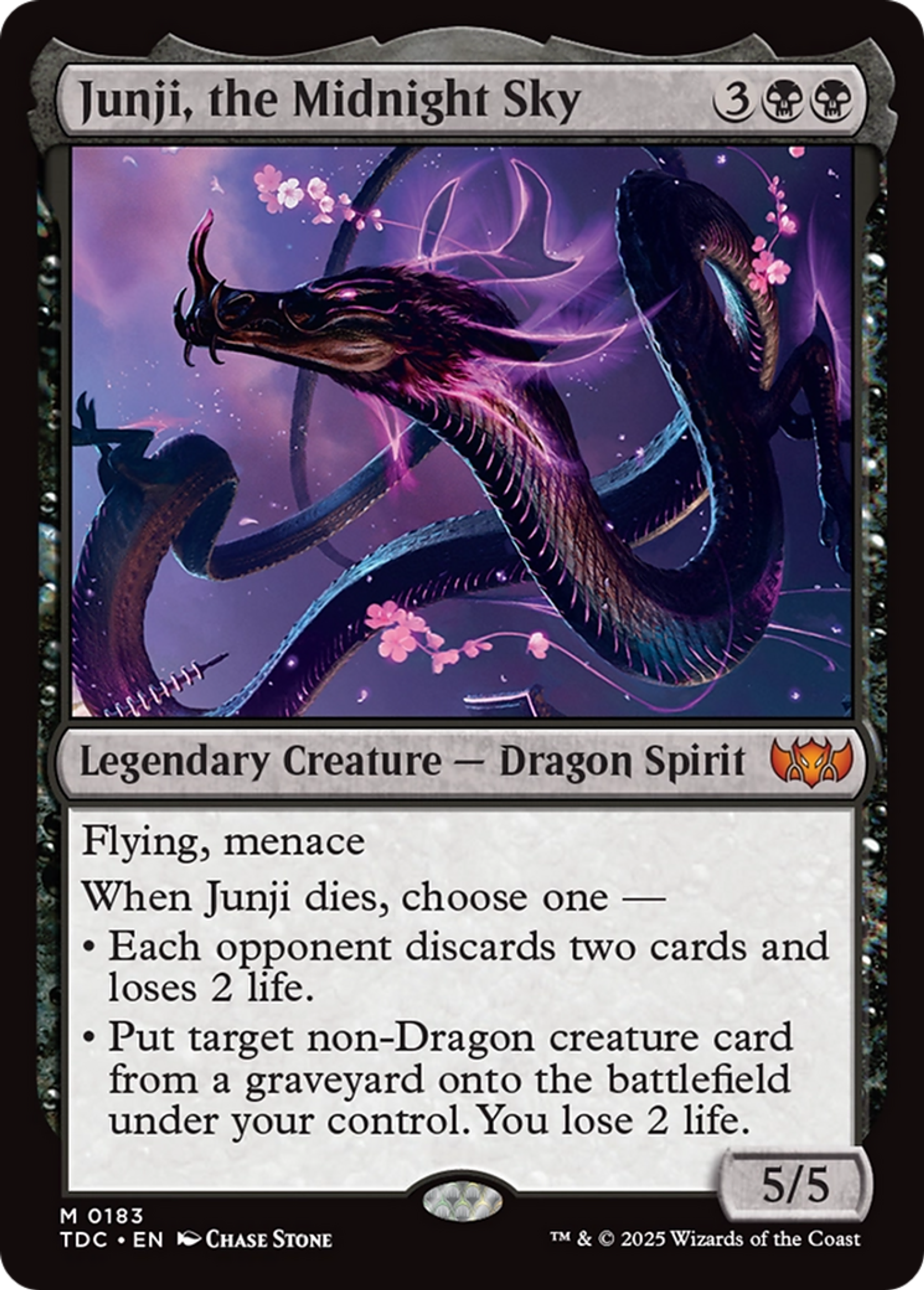 Junji, le ciel de minuit — Tarkir: Dragonstorm Commander — Magic: The Gathering
