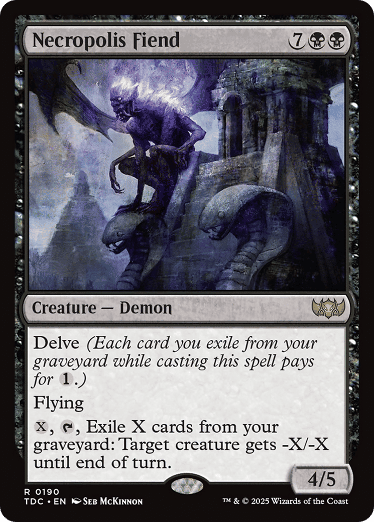 Necropolis Fiend — Tarkir: Dragonstorm Commander — Magic: The Gathering