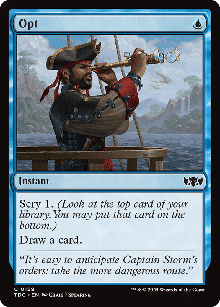 Opt — Tarkir: Dragonstorm Commander — Magic: The Gathering
