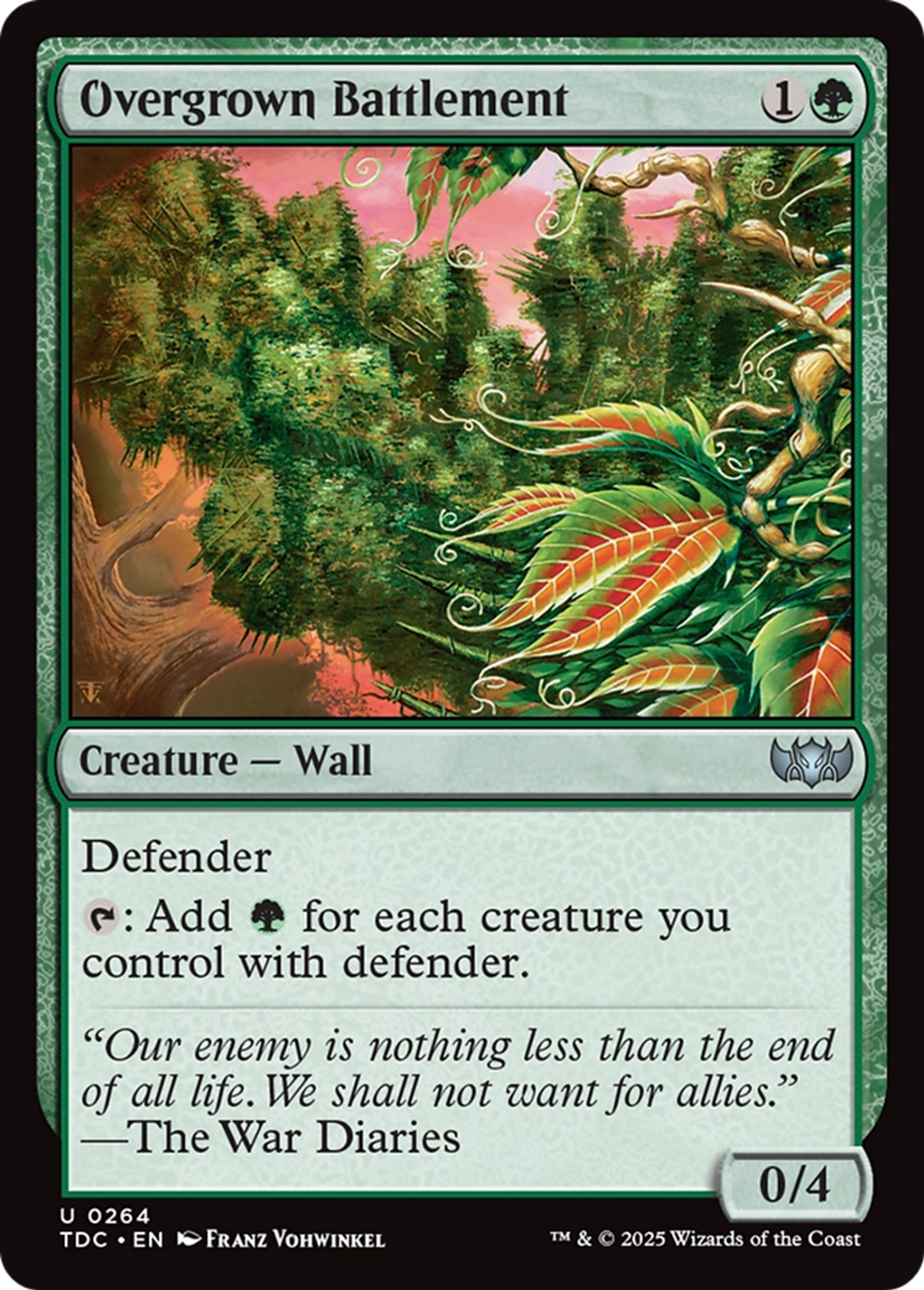 Overgrown Battlement — Tarkir: Dragonstorm Commander — Magic: The Gathering