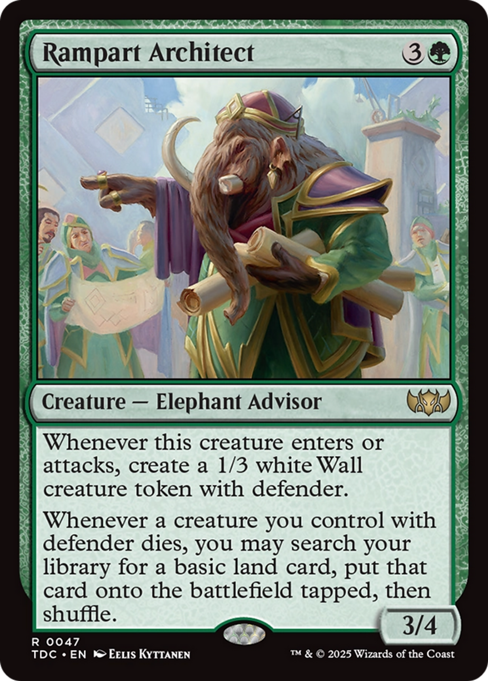 Rampart Architect — Tarkir: Dragonstorm Commander — Magic: The Gathering