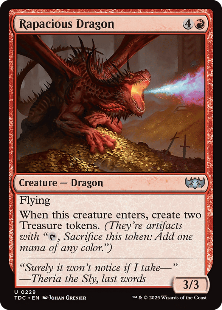 Rapacious Dragon from Tarkir: Dragonstorm Commander - Magic: The Gathering