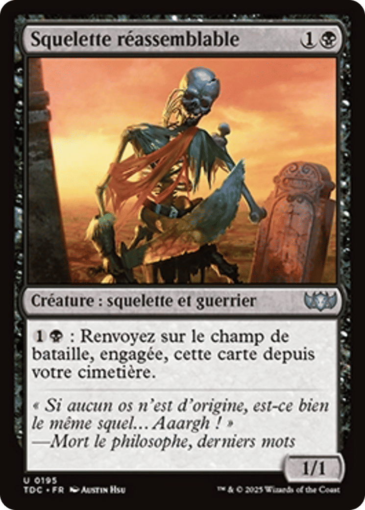 Squelette réassemblable — Tarkir: Dragonstorm Commander — Magic: The Gathering
