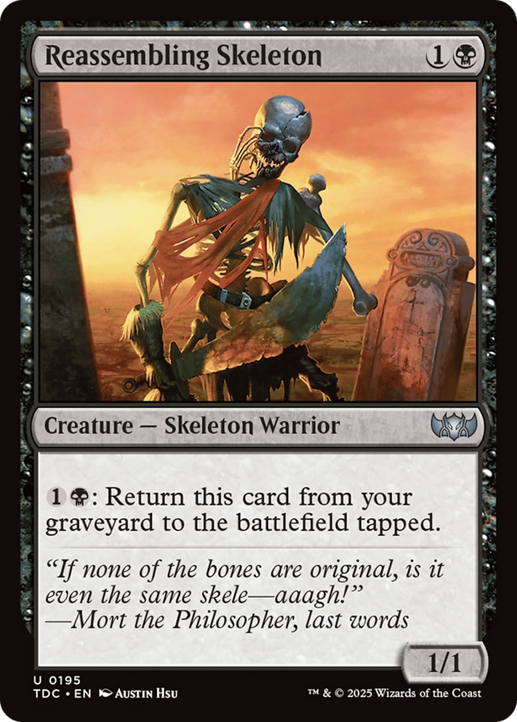 Reassembling Skeleton — Tarkir: Dragonstorm Commander — Magic: The Gathering