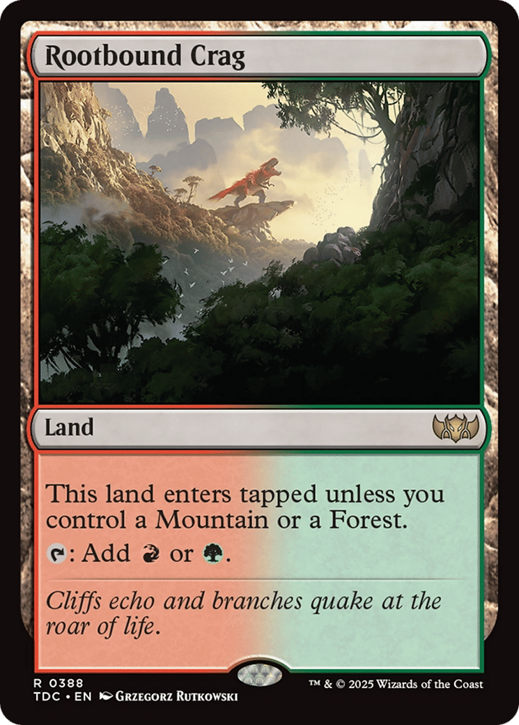 Rootbound Crag — Tarkir: Dragonstorm Commander — Magic: The Gathering